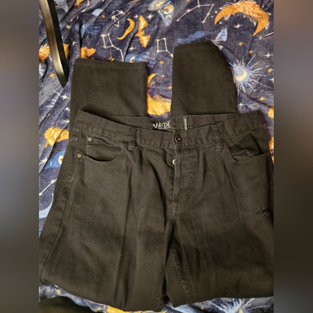 Rude Black Slim Straight Jeans 36x32